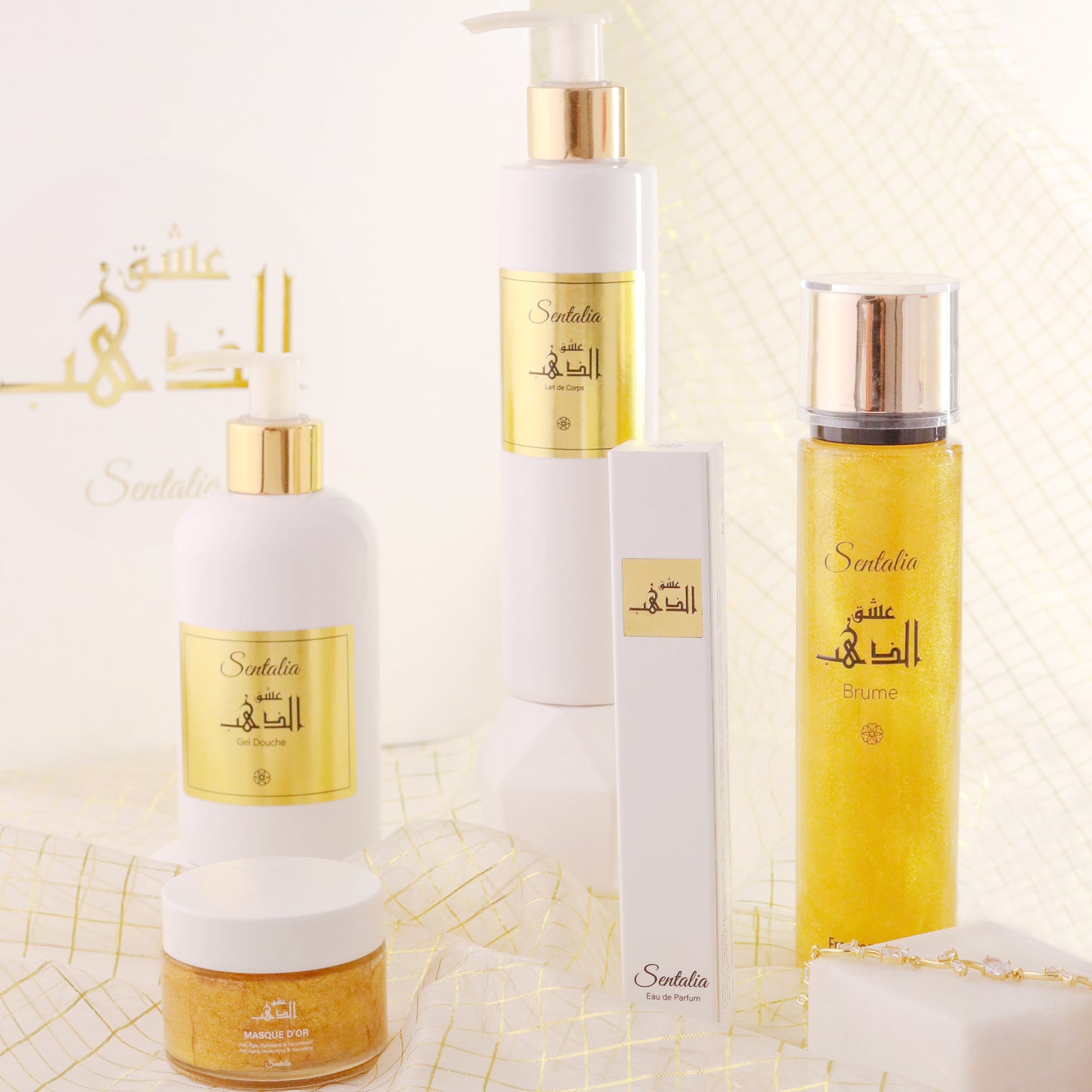 coffret عشق الذهب  + bracelet offert